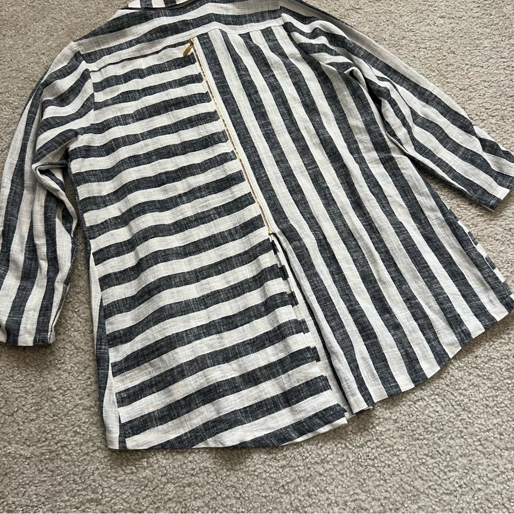 Soft Surroundings Women’s Linen Camina Blouse Shirt Tunic Top Size Large 2CK23 - Picture 13 of 16